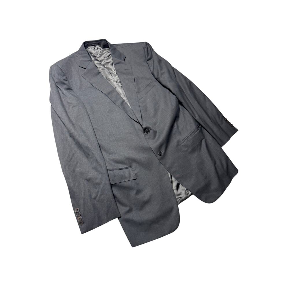 Ermenegildo Zegna Blazer Jacket Mens 56L Gray Wool Roma Fit Notch Lapel Lined - Picture 4 of 15